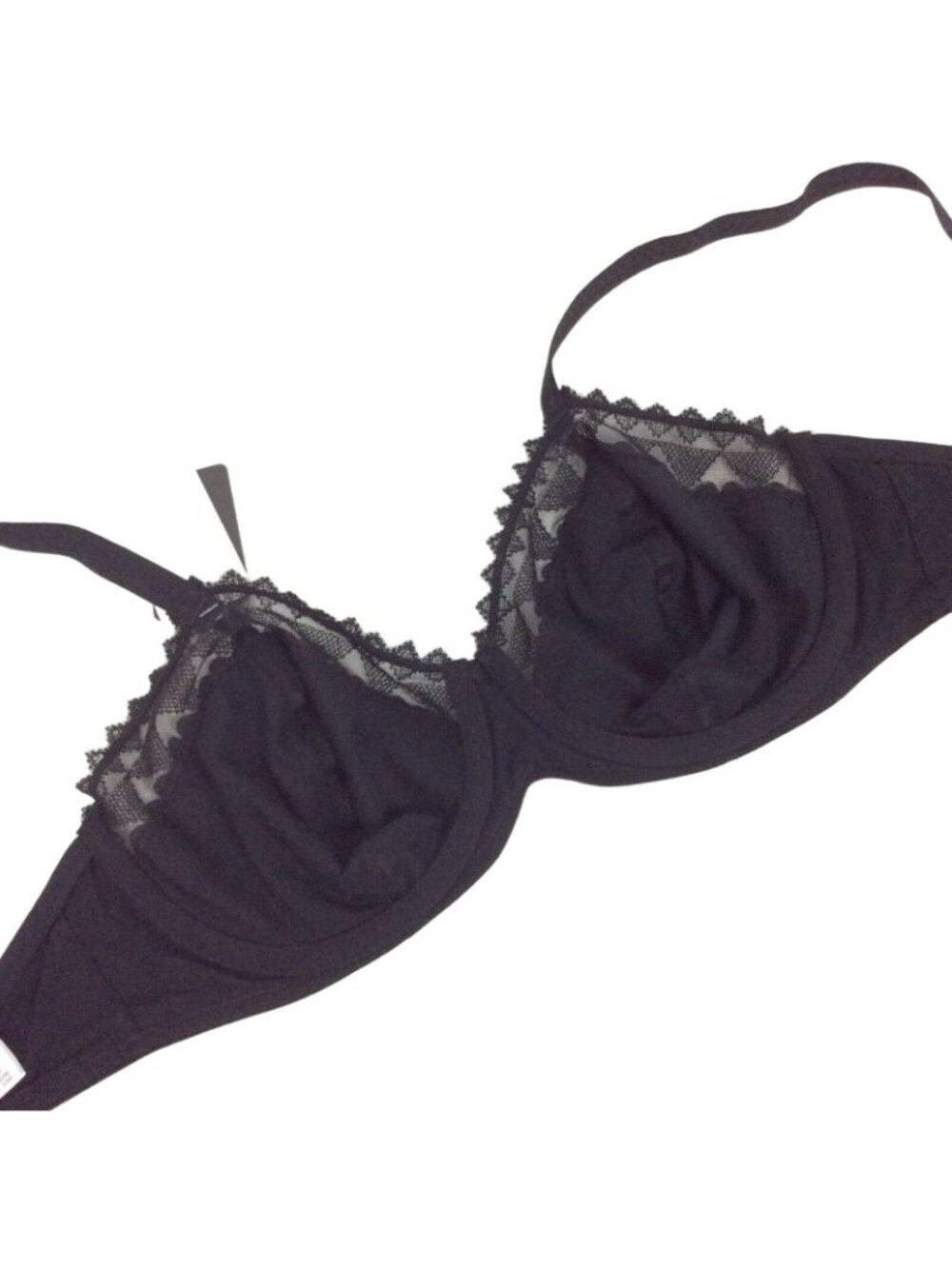 Wacoal Bra Purity Classic Black Lace Soft Cup Underwire Bra 32DD - Picture 4 of 7